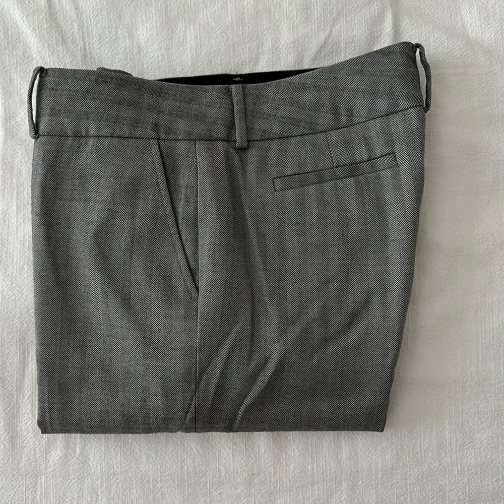Wool Herringbone Trousers